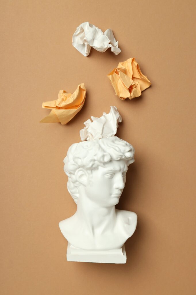 Concept of problems with memory, amnesia disease